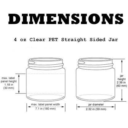 Jars, 4 oz. size w/lid (Set of 10)-Wild Herb Your Healthy Choice for Natural Living