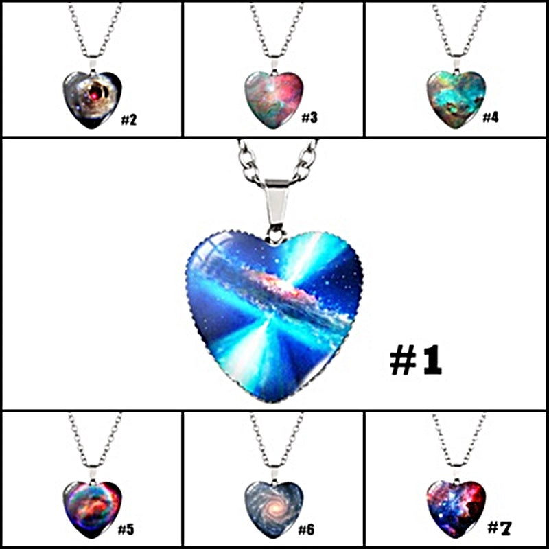 Heart Shaped Galaxy Nebula Necklace-Wild Herb Your Healthy Choice for Natural Living