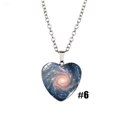 Heart Shaped Galaxy Nebula Necklace-Wild Herb Your Healthy Choice for Natural Living