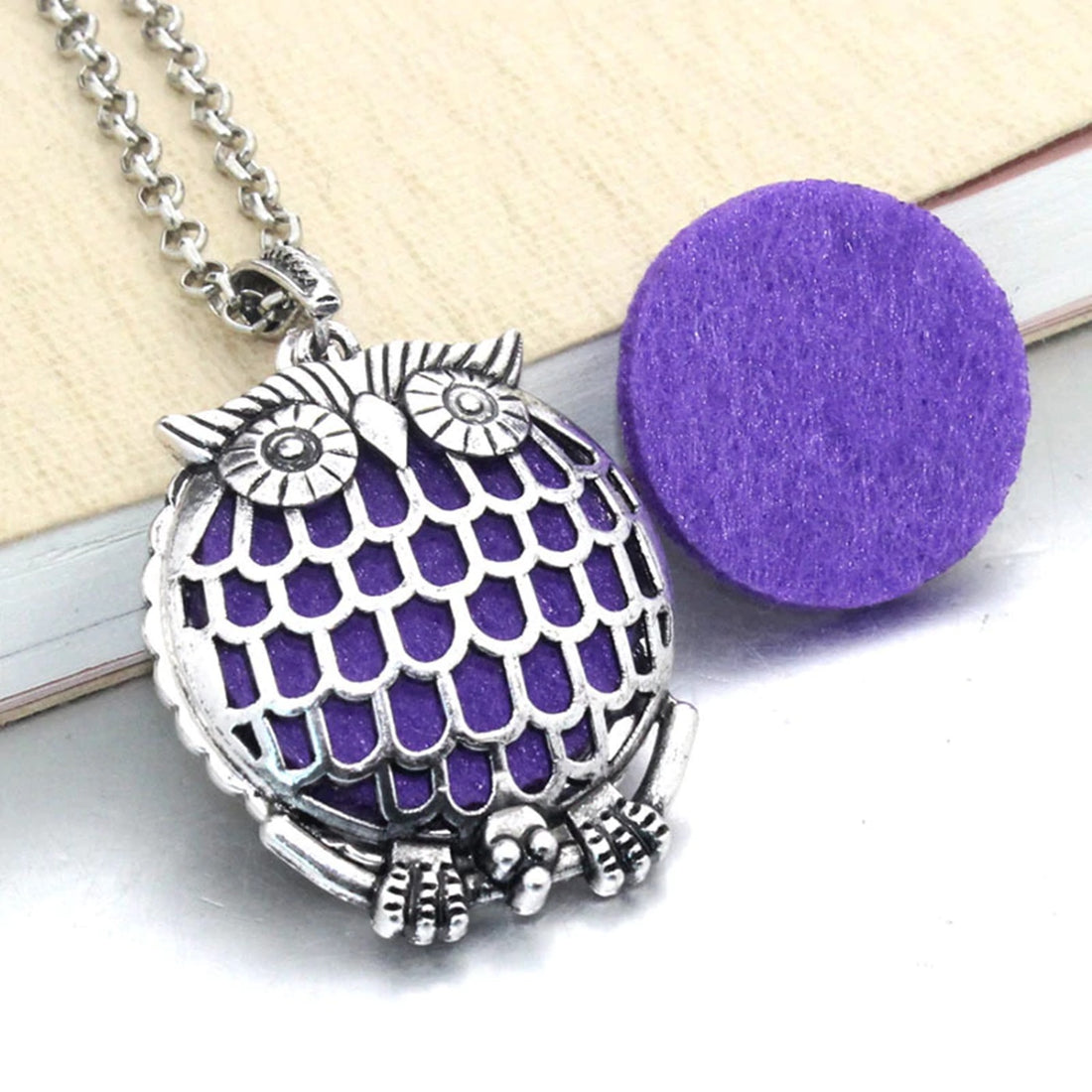Puffy Owl Aromatherapy Diffuser Necklace-Wild Herb Your Healthy Choice for Natural Living