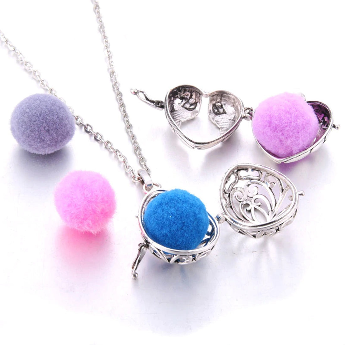 Round Cage Diffuser Necklace-Wild Herb Your Healthy Choice for Natural Living