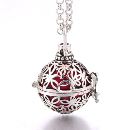 Round Cage Diffuser Necklace-Wild Herb Your Healthy Choice for Natural Living