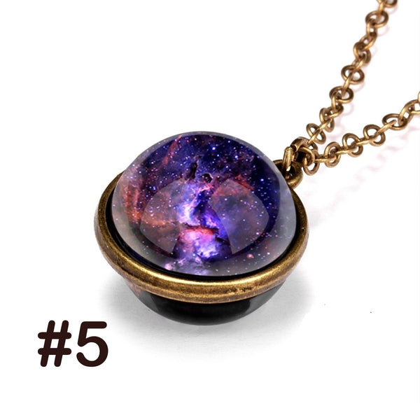 Round Galaxy Nebula Necklace