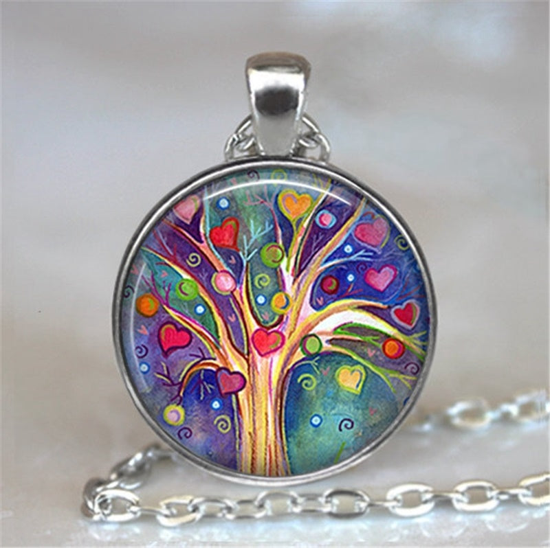 Tree of Life &amp; Hearts Necklace-Wild Herb Your Healthy Choice for Natural Living