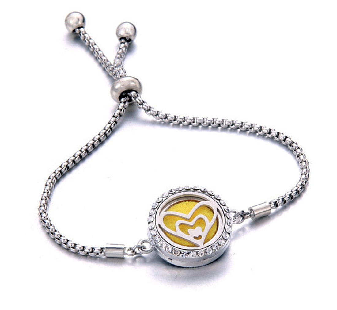 Double Heart Aromatherapy Bracelet-Wild Herb Your Healthy Choice for Natural Living