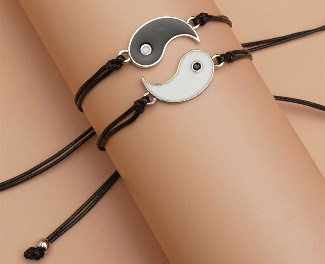 Yin &amp; Yang Friendship Bracelets Set-Wild Herb Your Healthy Choice for Natural Living