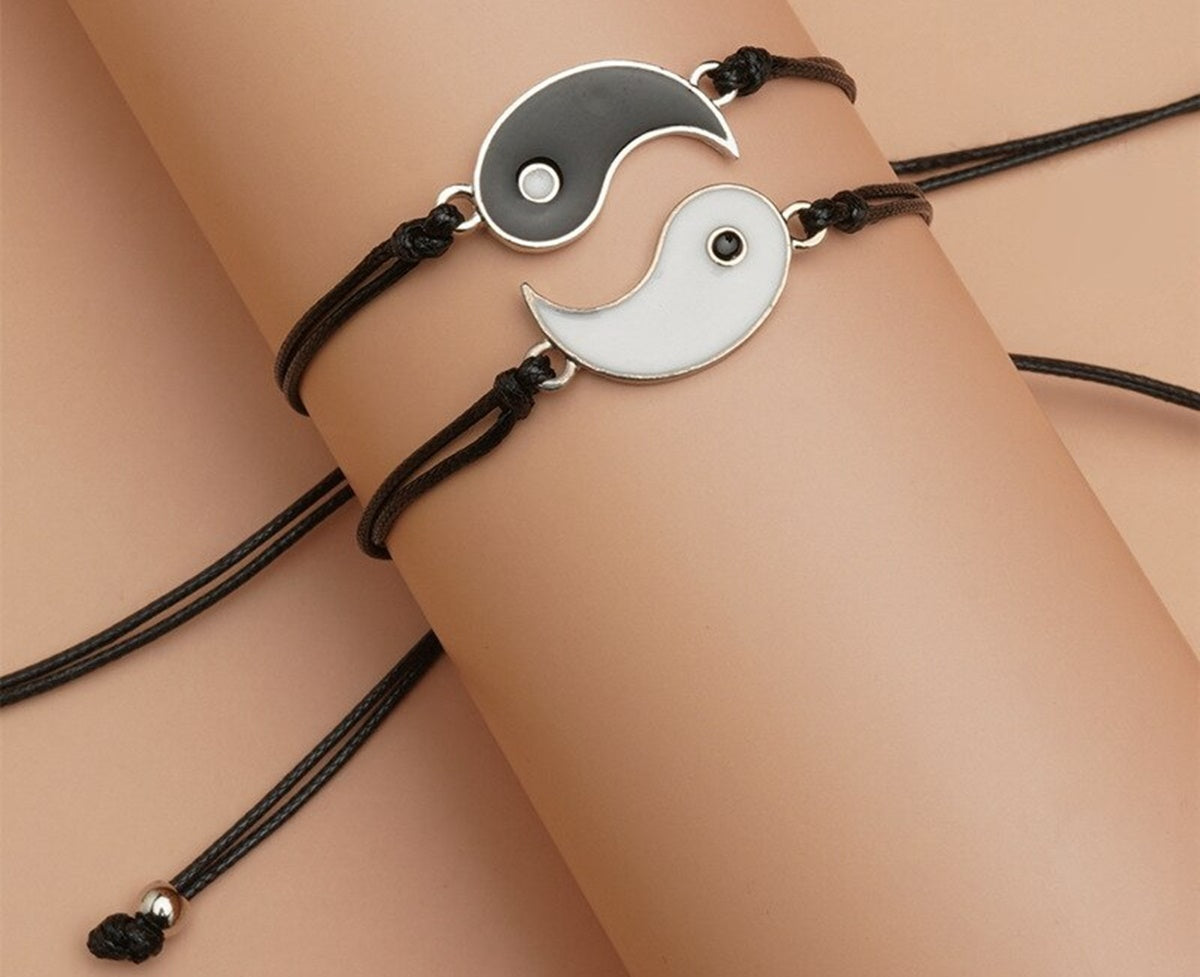 Yin &amp; Yang Friendship Bracelets Set-Wild Herb Your Healthy Choice for Natural Living